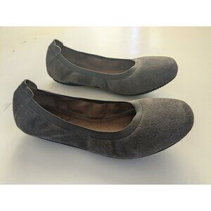 JOSEF SEIBEL Women's Gray Brown Suede PIPPA Ballet Flat Slip On Comfort Size 40